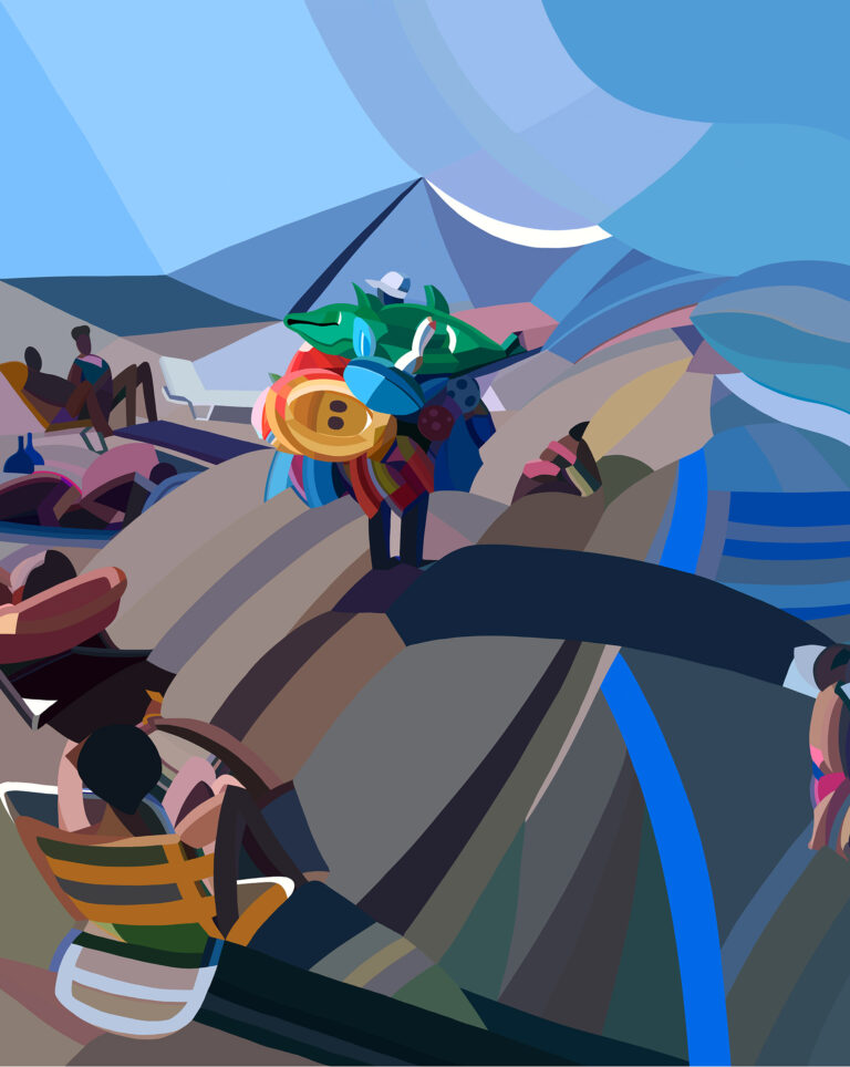 vendor on the beach